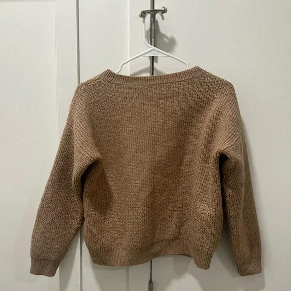 Aritzia’s Wilfred Merino Wool Cree Neck Sweater. Size Medium. Camel Color. - Picture 2 of 6